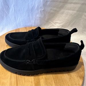 Vionic Women's Journey Uptown Loafer Black Suede Comfort Slip On Flats Size 9w